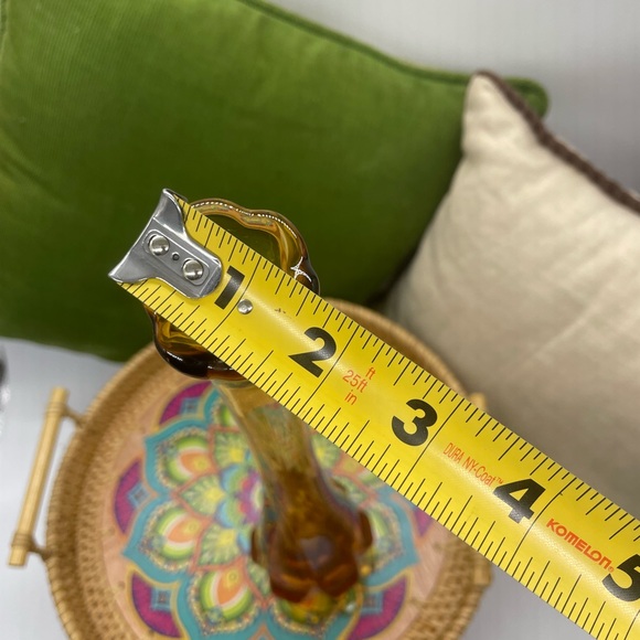 Fenton Valencia Amber Glass Swung Vase - Picture 6 of 7